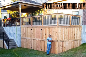 Custom Cedar Deck with Storage